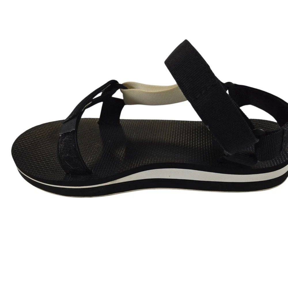 Teva Midform Universal Black White Platform Sandals 1090969 Womens 8